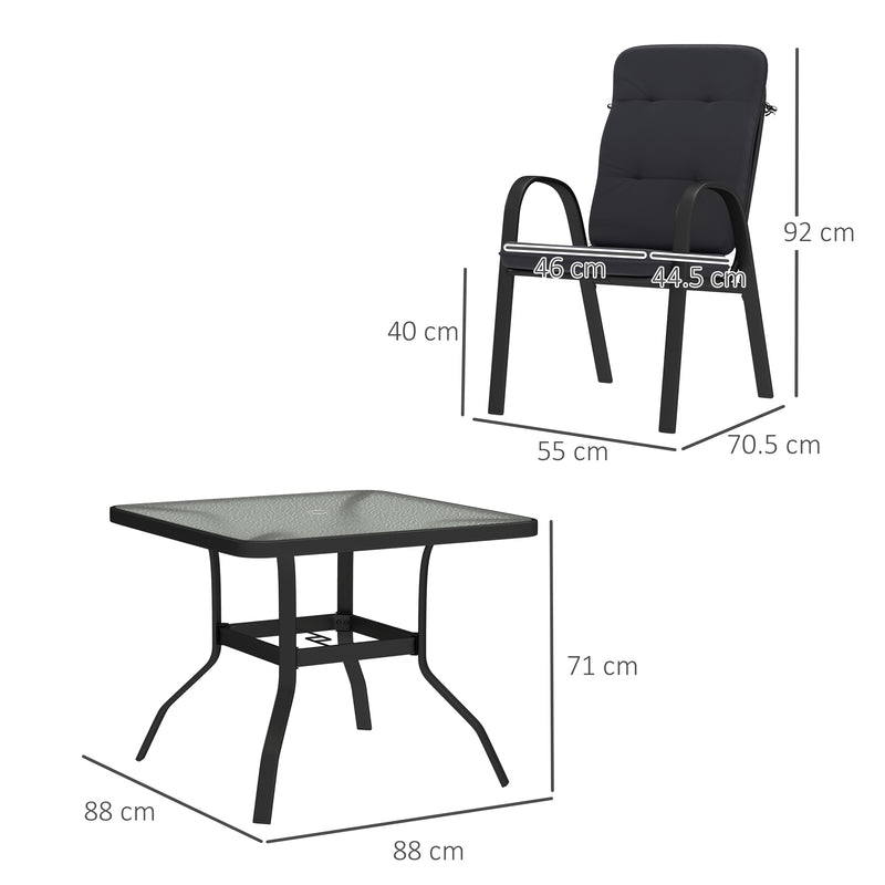 5-piece square dining set – image 3