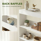 Bookcase, 6-Tier Bookshelf with Open Storage Shelves, Cubes, 180 cm Tall Display Shelf with Anti-Tipping Design, White