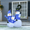 Close-up of a decorative detail on the 4ft snowman family Christmas inflatable