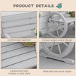 Grey wagon wheel arm bench – image 5