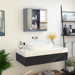 Grey double door mirror cabinet – image 6