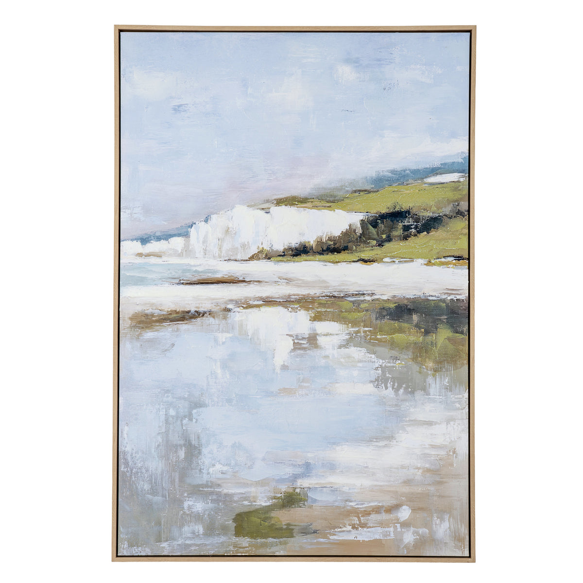 Cliffside View Hand-Painted Framed Canvas – 80 × 120cm, product view