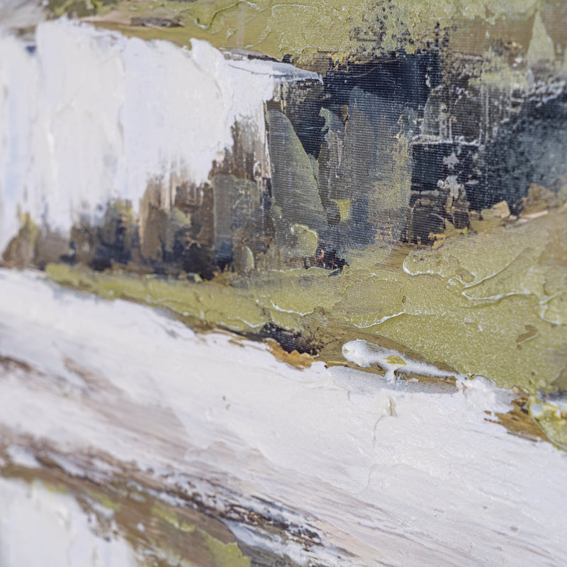 Cliffside View Hand-Painted Framed Canvas – 80 × 120cm, additional product view 2