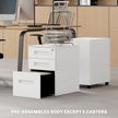 39 cm steel filing cabinet – white – image 8