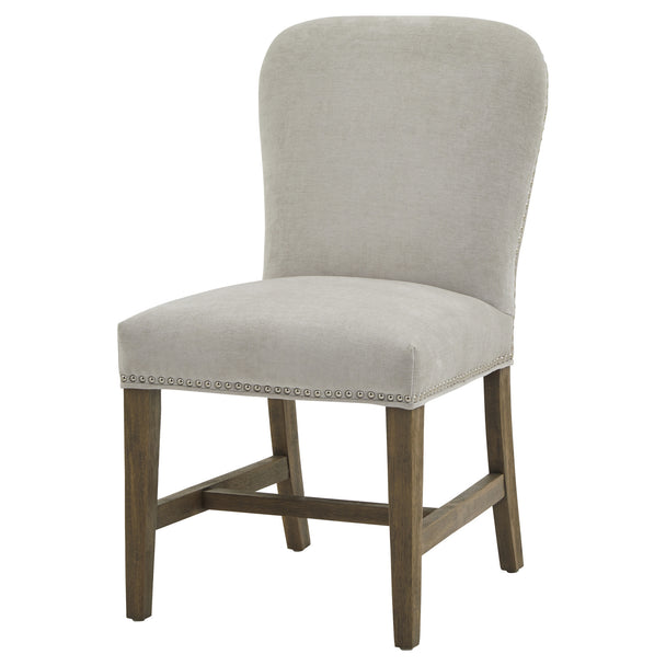 Cobham grey dining chair, front three-quarter view
