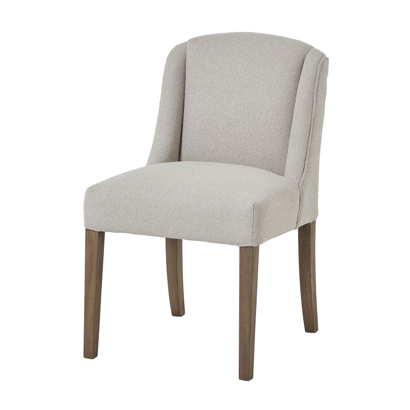 Compton Aspen oatmeal dining chair, three-quarter view
