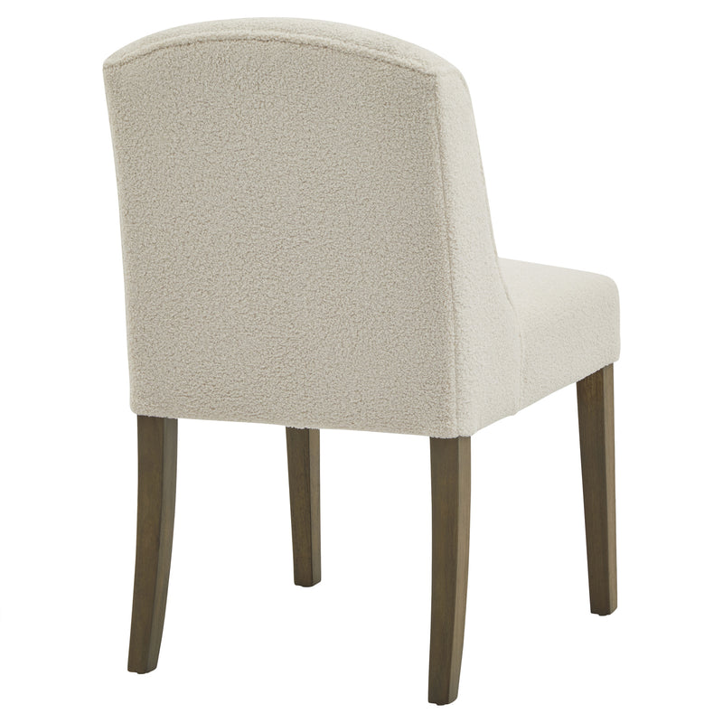 Compton boucle chair from behind