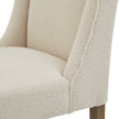 Close-up of the boucle seat and leg