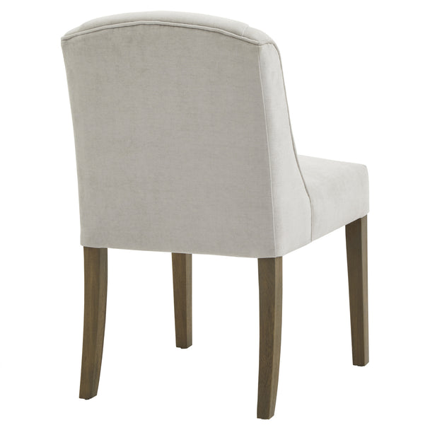 Compton grey chair from behind