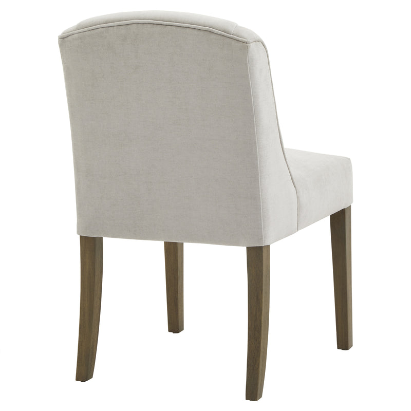 Compton grey chair from behind