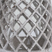 Close-up of the stone-finish lattice