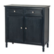 Contour black sideboard with two drawers and two doors