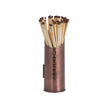Copper Log & Kindling Bucket Set with Matchstick Holder, copper matchstick holder filled with long matches