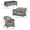 4-piece rattan sofa set – image 3
