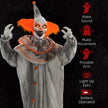 183cm Animated Orange Clown with Glowing Eyes & Sound – image 7 of 9
