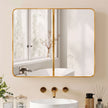 HOMCOM 76.2 x 11.6 x 61 cm Bathroom Mirror Cabinet, Wall Cabinet with Adjustable Shelves, Wall-Mounted or Recessed – view 9