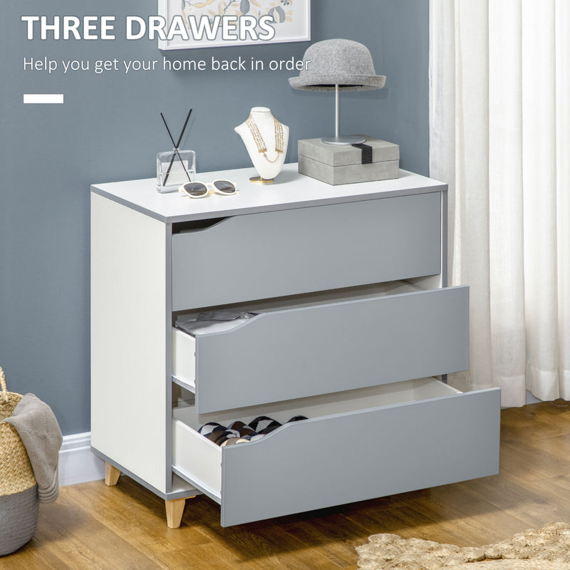 Grey 3-drawer chest – image 5