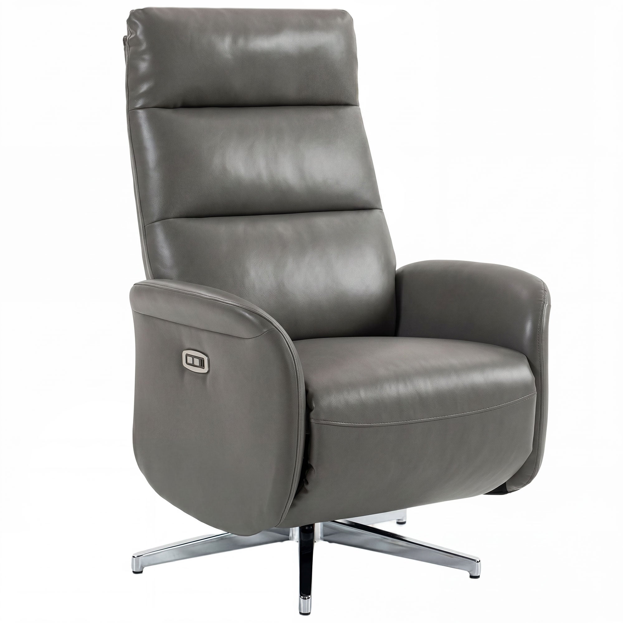 Power Recliner Chair, Swivel Electric Reclining Chair with Type C+USB, Recliner Armchair with Footrest, Dark Grey