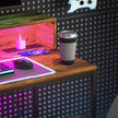100 cm LED computer desk – rustic brown – image 9
