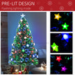5ft fibre optic Christmas tree with star lights – image 5