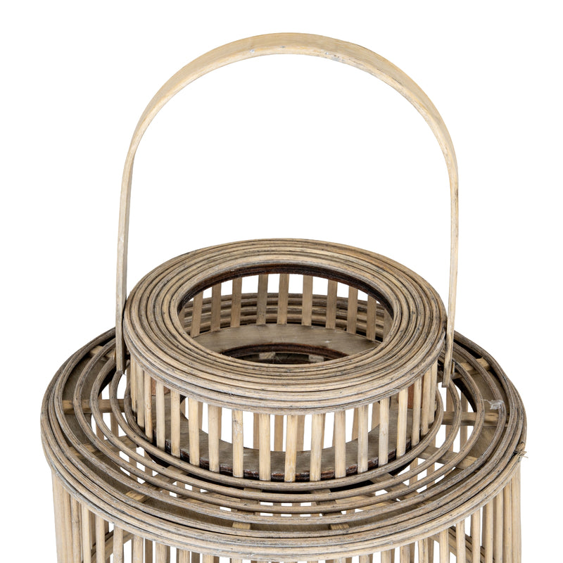 Close-up of the bentwood handle and stepped top collar