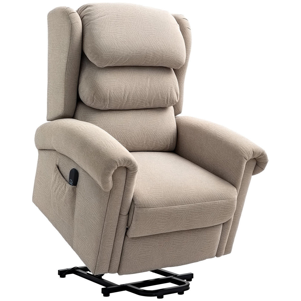 150° Velvet Power Lift Recliner with USB – Khaki