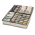 Beige Non-Woven Fabric Underwear Storage Box Set (4 pcs)