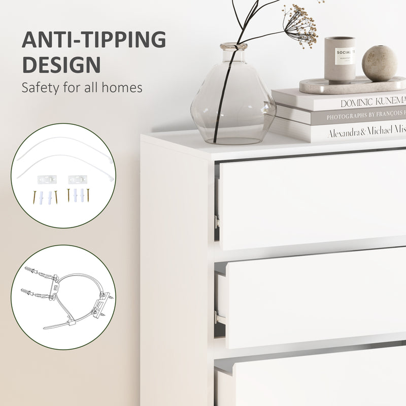 White 5-drawer chest – image 5