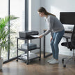 Black 3-tier mobile printer stand – image 10