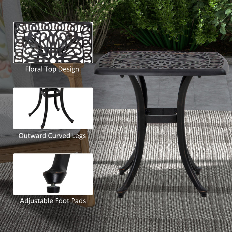 Bronze cast aluminium side table – image 6