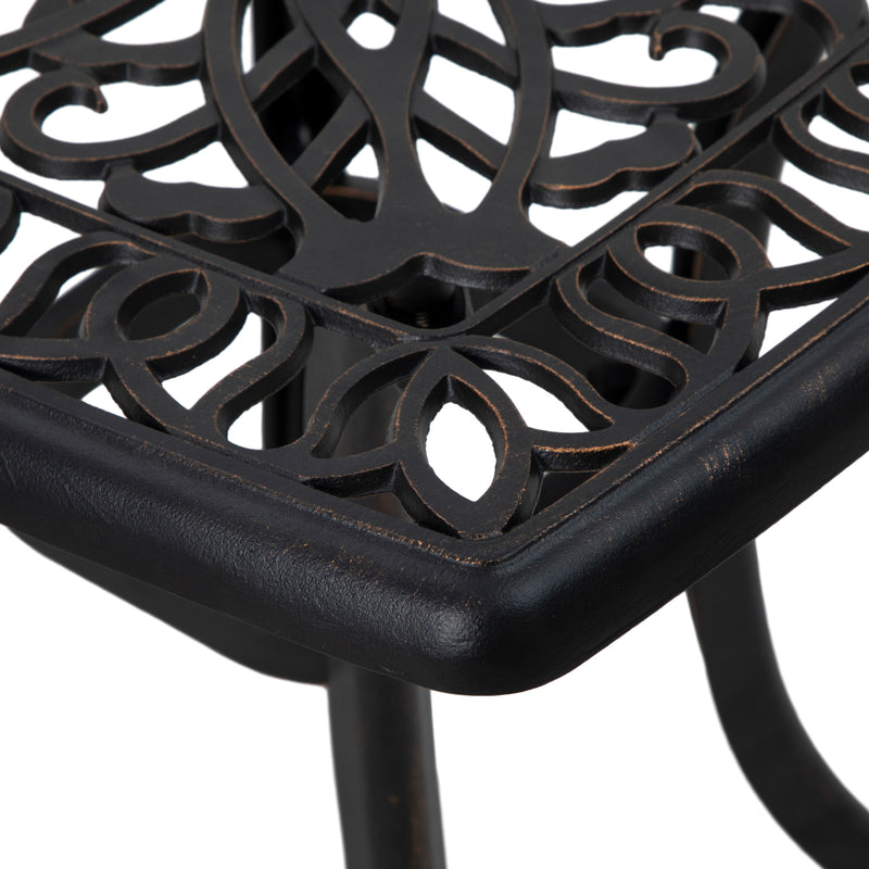 Bronze cast aluminium side table – image 8