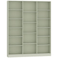 Bookcase with Open Storage, 6-Tier Bookshelf with Anti-Tipping Hardware, Light Green