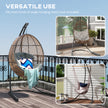 Outsunny Hammock Chair Stand Only, Hanging Chair Stand with Extra Large Base, Heavy Duty Metal Single Hammock Egg Swing – view 4