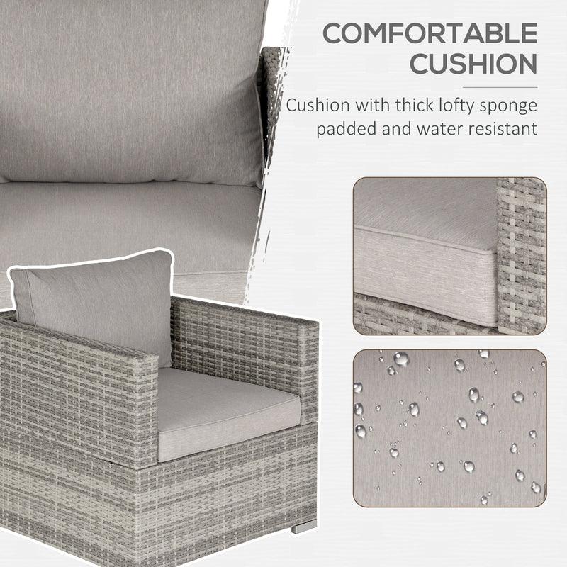Grey rattan garden armchair – image 5