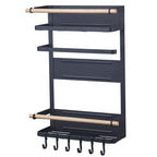 Multifunctional Kitchen Sidewall Hanger and Shelf