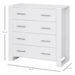 White 4-drawer chest – image 3