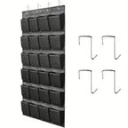 Clear Over The Door Shoe Organizer with 24 Fabric Pockets