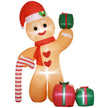 8ft Gingerbread Man Inflatable on a white background