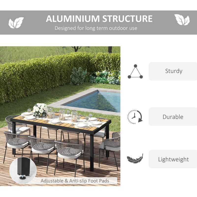 8-seater wood-effect garden table – image 5