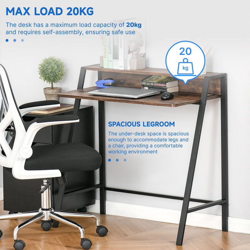 Writing desk with storage shelf – image 7