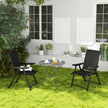 Folding mesh garden chairs, black – image 9