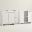White textured under sink cabinet – image 3