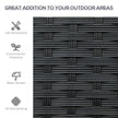Black rattan garden bench – image 5