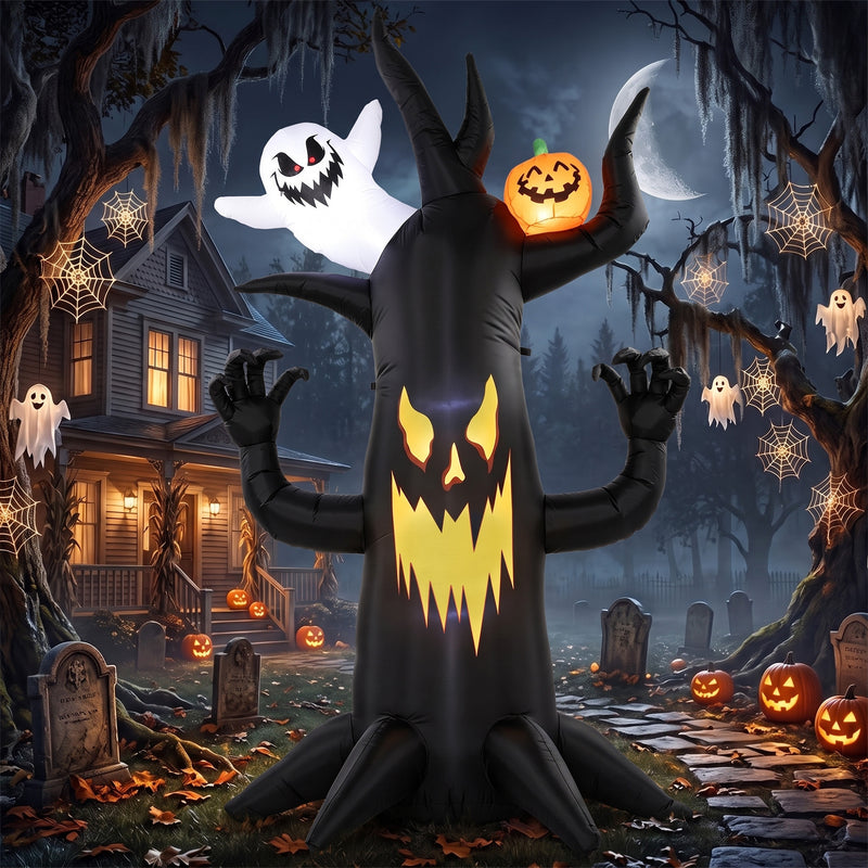8.2ft Inflatable Spooky Tree with Ghost & Pumpkin – image 7 of 9