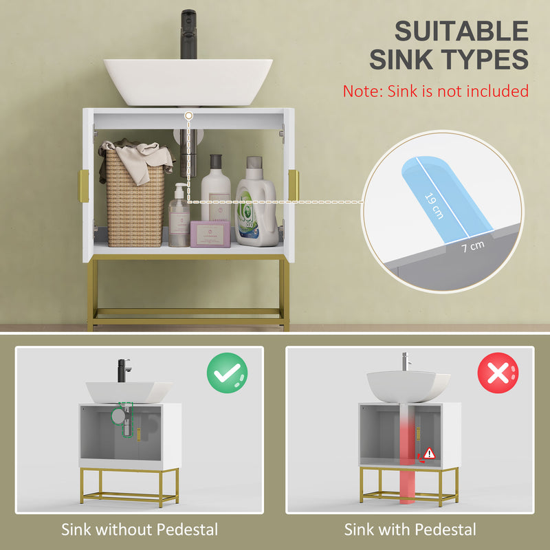 Under sink cabinet with gold legs – image 4