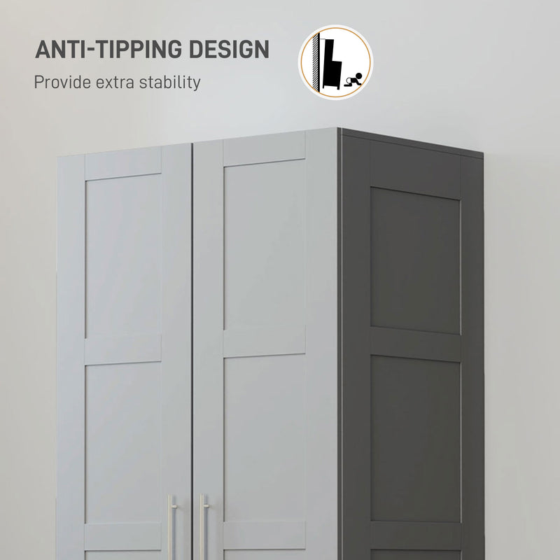 Grey panel door wardrobe – image 6