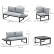 Reclining corner sofa set – image 3
