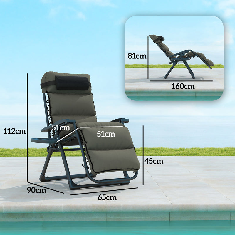 Grey zero gravity recliner chairs – image 3