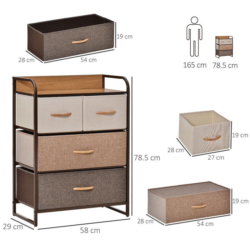 4-drawer fabric dresser – image 3