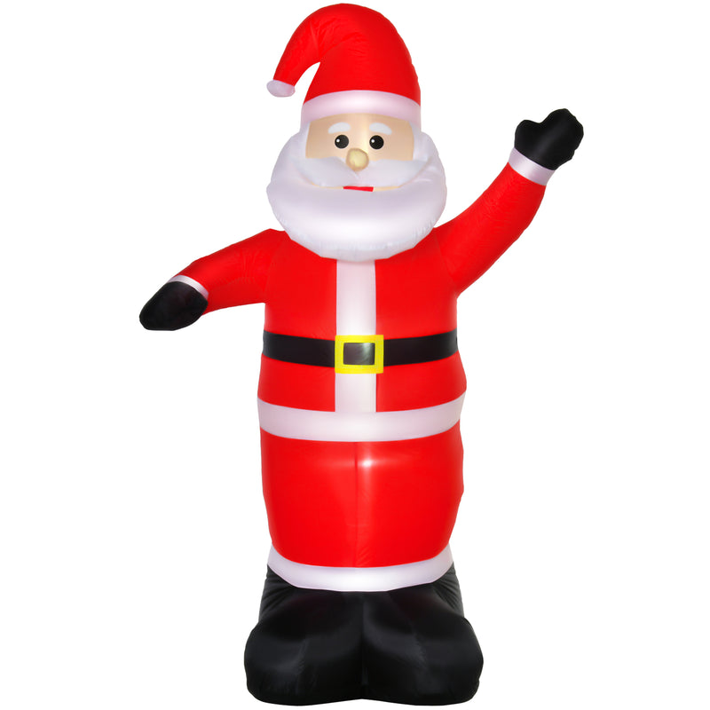 8ft Waving Santa Christmas Inflatable on a white background